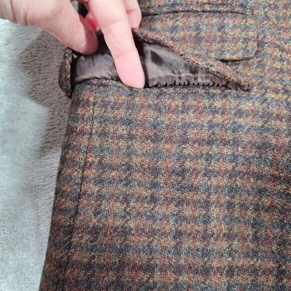 J Crew Schoolboy Blazer 2 Wool Houndstooth Plaid Rhinestone Collar Preppy Jacket - Picture 6 of 15